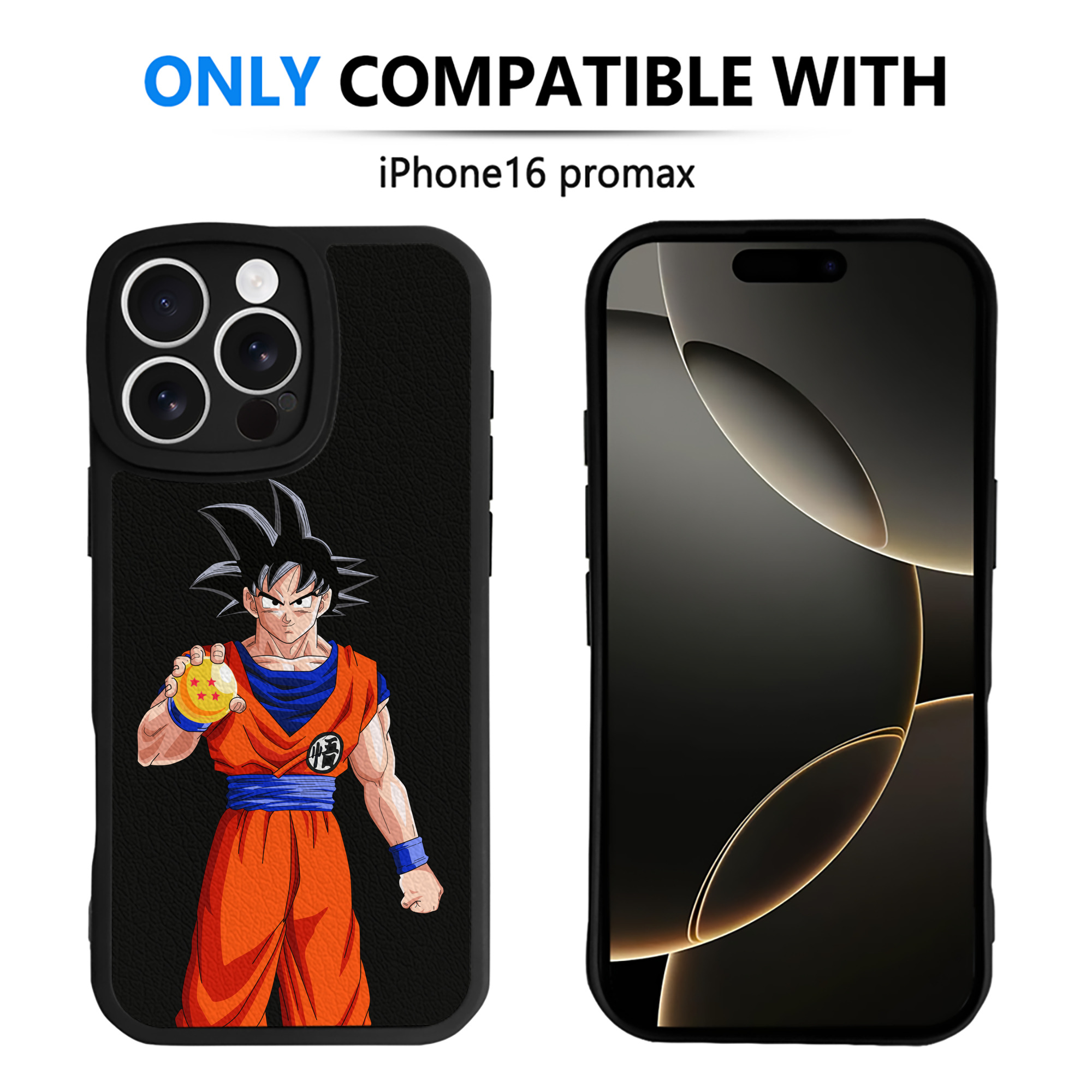 （画像用） ドラゴンボール 孫悟空（そん ごくう）Son Goku カカロット DRAGON BALL Kakarotto 【iPhone 16シリーズ対応】シリコンスマホケース（レザー調） 材質：シリコン